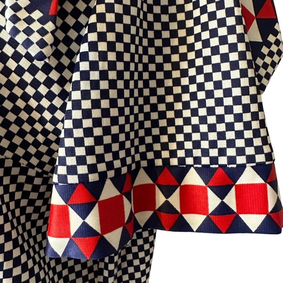 Lorac‎ Original Vintage 1970s 1980s Union Made Blue White Gingham Plaid Necktie - Picture 8 of 16